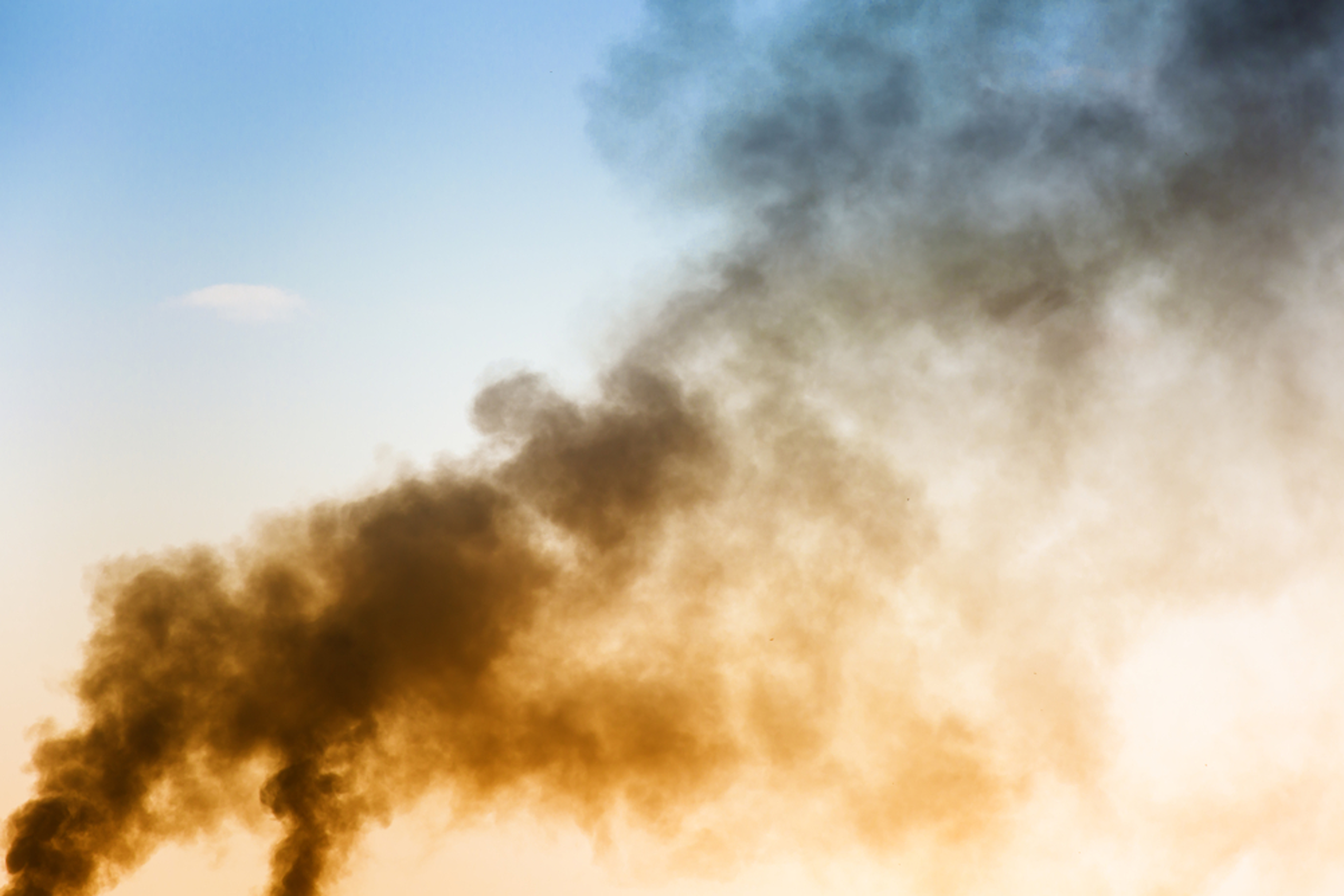 large amount of pollution coming from air con units